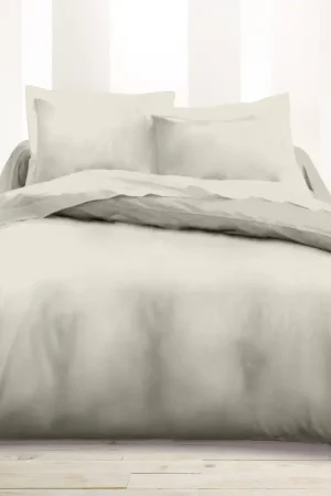 Populaire Housse de couette unie Ivoire 220x240 cm