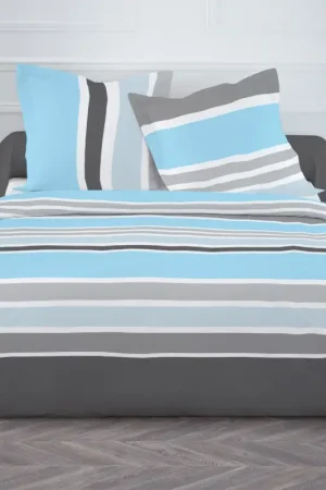 Prix Promo Housse de couette TODAY Rayures Turquoise