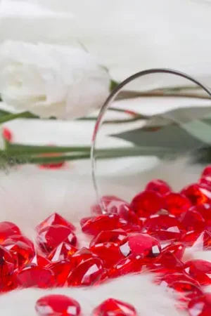 Expédition Rapide Diamant Rouge pour Deco de table mariage x 250 pièces