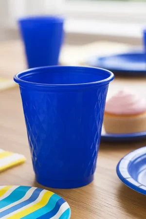 Authentique Gobelet en plastique Bleu Marine x 30 pièces