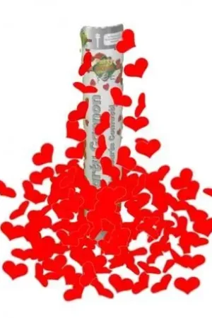 Canon à confettis Coeur Rouge 40 cm Meilleur Choix