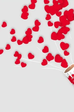 Canon à confettis Coeur Rouge 60 cm Promotion Saisonnière