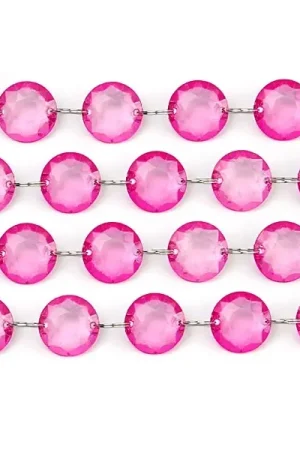 Top Vente Guirlande de diamant en cristal Fuchsia 1 mètre