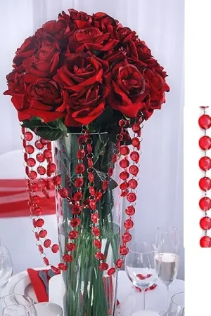 Achat Immédiat Guirlande de diamant en cristal Rouge 1 mètre