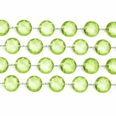 Guirlande de diamant en cristal vert anis 1 mètre Expédition Rapide