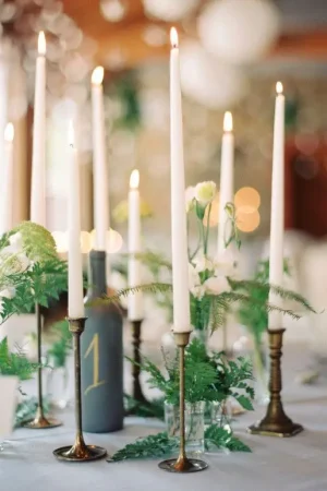 Usine Directe Bougie chandelier mariage Blanc x 10 pièces