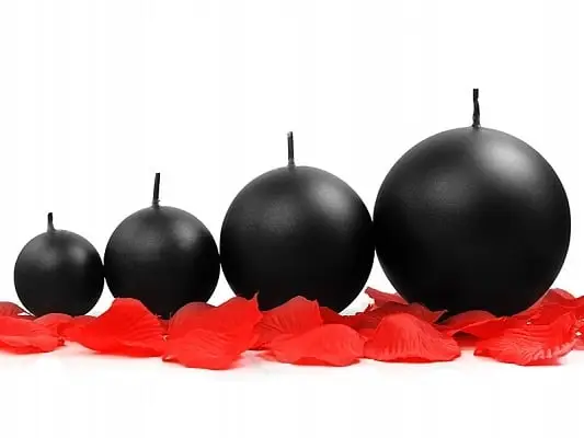 Bougie mariage boule Noire 6cm x 10 pièces Prix Bas