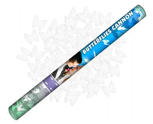 Canon à confettis mariage papillon 80cm Satisfait Ou Remboursé