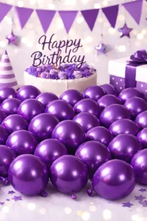 Mini ballon gonflable nacré Violet 12cm x 100 pièces Offre Du Jour