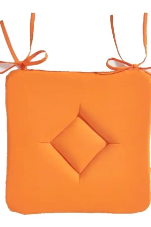 Galette de chaise Orange classique carrée 40x40 cm Solde
