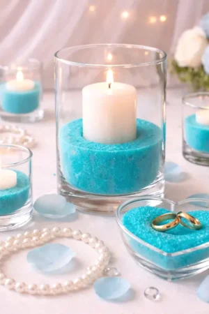 Offre Du Jour Sable de décoration Turquoise en flacon de 400 grammes