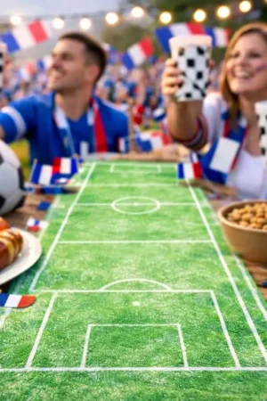 Chemin de table Foot 30 cm x 5 mètres Seulement Aujourd'hui