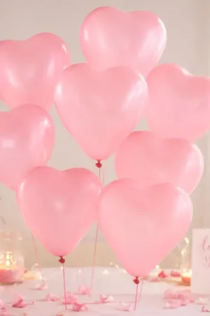 Quantité Limitée Ballon Gonflable Coeur Rose x 8 pièces