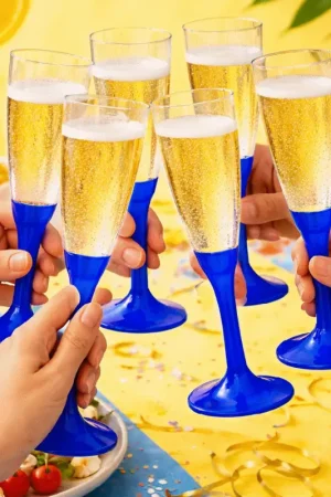Flûte à champagne plastique Bleu Roi 12 cl x 20 pièces Acheter En Ligne