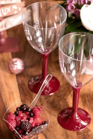 Usine Directe Verre à vin plastique Bordeaux x 20