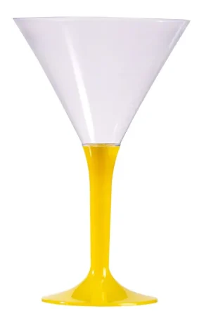 Expédition Rapide Verre à cocktail en plastique Jaune x 20 pièces