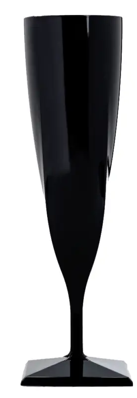 Flûte à champagne plastique Nacré Noir x 4 pièces Commande En Gros