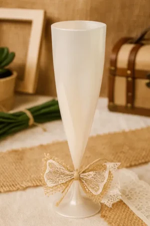Promotion Lot de 4 Flûtes à Champagne Nacré 12cl