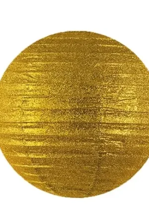 Achetez Aujourd'hui Boule en papier lampion Or pailleté 20cm