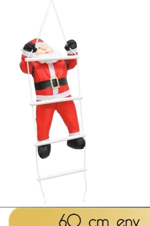 Prix Choc Pere noel sur echelle a suspendre 60cm