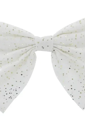 Commander Vite Noeud papillon pailleté de noel Blanc