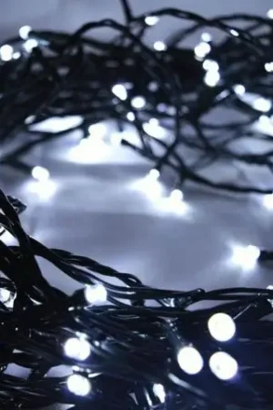 Commander Vite Guirlande lumineuse intérieur extérieur 100 LED Blanc Froid a pile