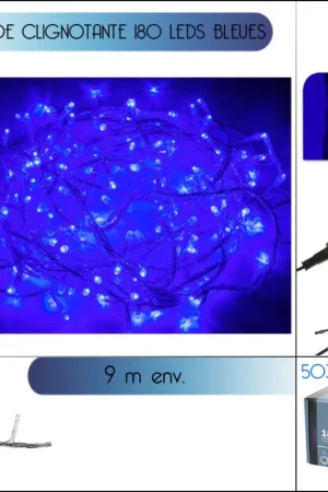 Guirlande lumineuse de noel 180 LED Bleu Populaire