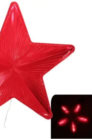 Etoile Lumineuse Rayonnante de Noel 60 LED Rouge Usine Directe