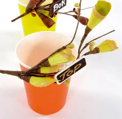 Gobelet en carton Orange x 25 pièces Marque