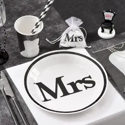 Must-Have Assiette en carton Mrs 23cm x 10 pièces