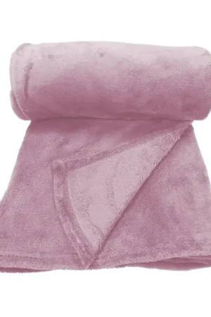 Livraison Express Plaid Moelleux TODAY Rose 125x150