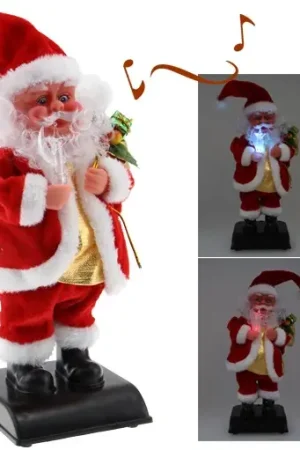 Certifié Automate du père noel avec sac cadeau Or