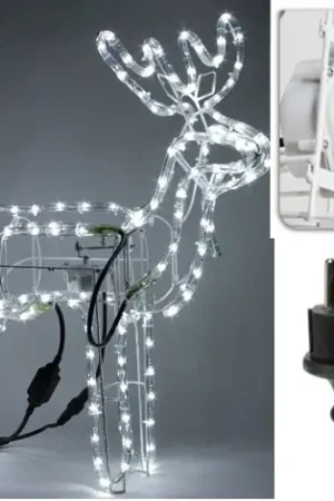 Renne lumineux de noel avec Tête Tournante Produit De Marque