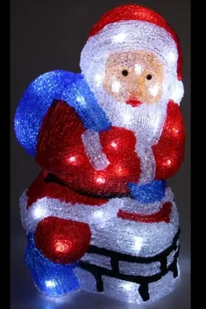 Père Noel Lumineux Acrylique avec Sac Cadeau Affaire À Saisir