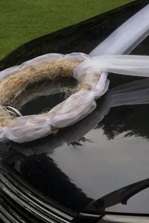 Couronne Organza Blanc Deco Voiture Mariage Offre Exclusive