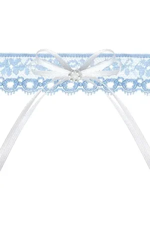 Jarretière de la mariée Bleu ciel Paiement Sécurisé