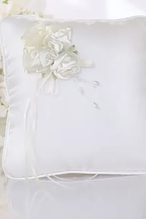 Coussin D'Alliance avec fleurs ivoire Remise