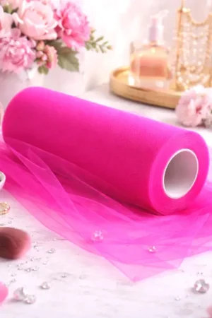 Bon Plan Rouleau de tulle 30cm Fuchsia x 9 mètres