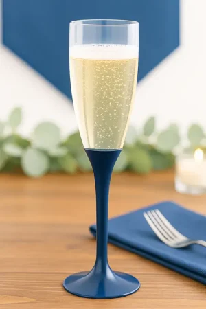 Prix Choc Flûte à champagne en plastique Bleu marine 12 cl x 20 pièces