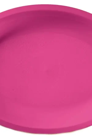 Plateau en plastique ovale Fuchsia 32cm x 25 pièces Offre Limitée