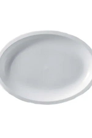 Expédition Rapide Assiette plastique Ovale Blanc 25cm x 50 pièces