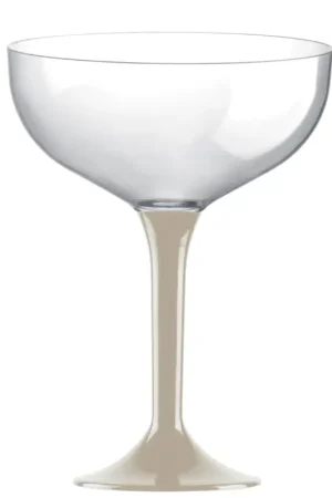 Coupe champagne en plastique Taupe x 20 pièces Bon Plan