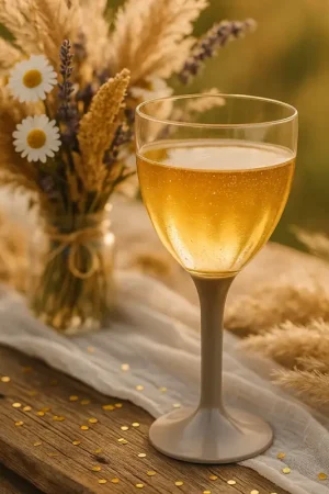 Verre à vin plastique Taupe x 20 Soldes