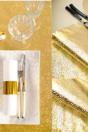Chemin de table Dentelle Doré Prix Cassé
