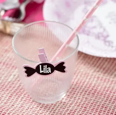 Prix Choc Pince ardoise Bonbon Rose x 6 pièces