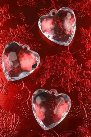 Satisfait Ou Remboursé Pendentif transparent en forme de coeur x 5 pièces