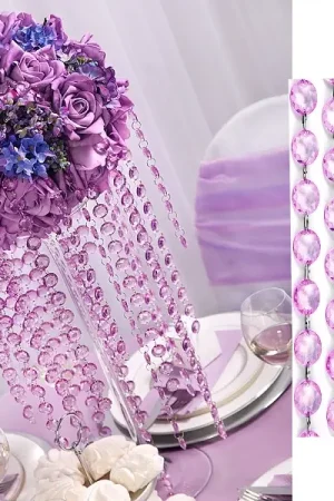 Guirlande de diamant en cristal Parme 1 mètre Promotion Saisonnière