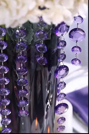 Guirlande de diamant en cristal Violet 1 mètre Commande En Gros