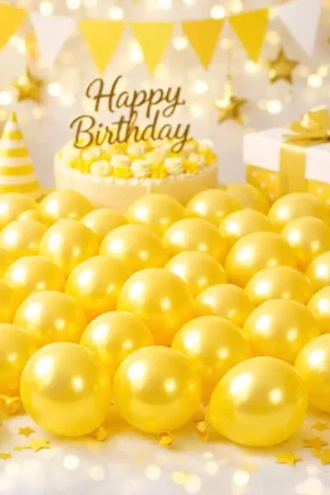 Petit ballon gonflable nacré Jaune 12cm x 100 pièces Acheter En Ligne