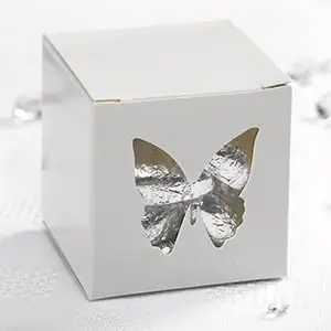 Meilleur Prix Boite a dragées en carton ajouré Papillon x 10 pièces